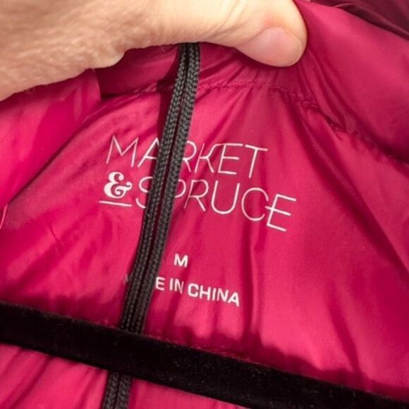 NWT Market & Spruce Womens Down Quilted Full Zip Packable Vest Burgundy Medium - Picture 5 of 12